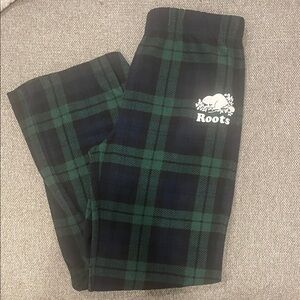 Boys XL Roots Plaid Flannel Lounge/ Pajama Pants in Green and Black